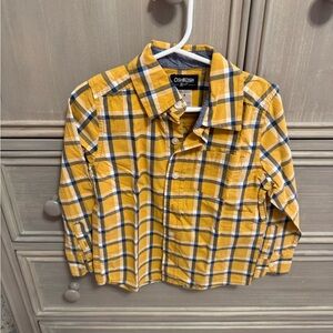 OshKosh Yellow Plaid Button-Up Shirt